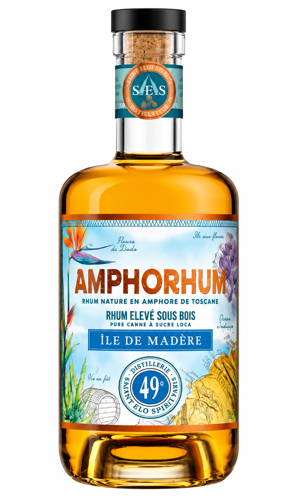RHUM AMPHORUM S/SBOIS MADERE 49%70CL